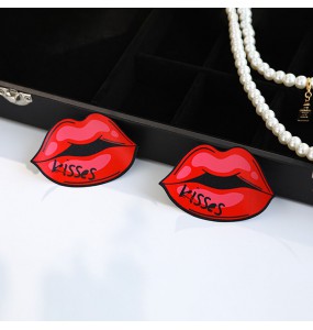 FEE ET MOI - Nipple Sticker Accessories (Red Lip-shaped)